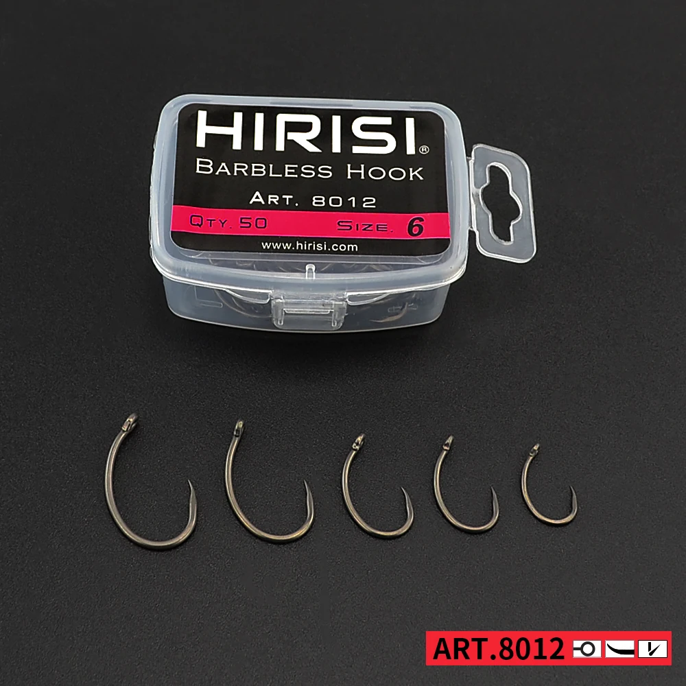 Fishing Hook Barbless - 50pcs Coating High Carbon Stainless Steel