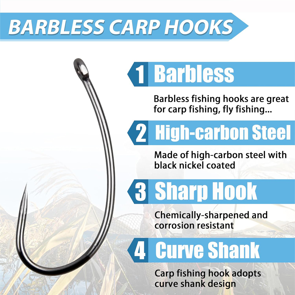 180PCS Barbless Fishing Hooks  - Fishing Hook Assortment review and price