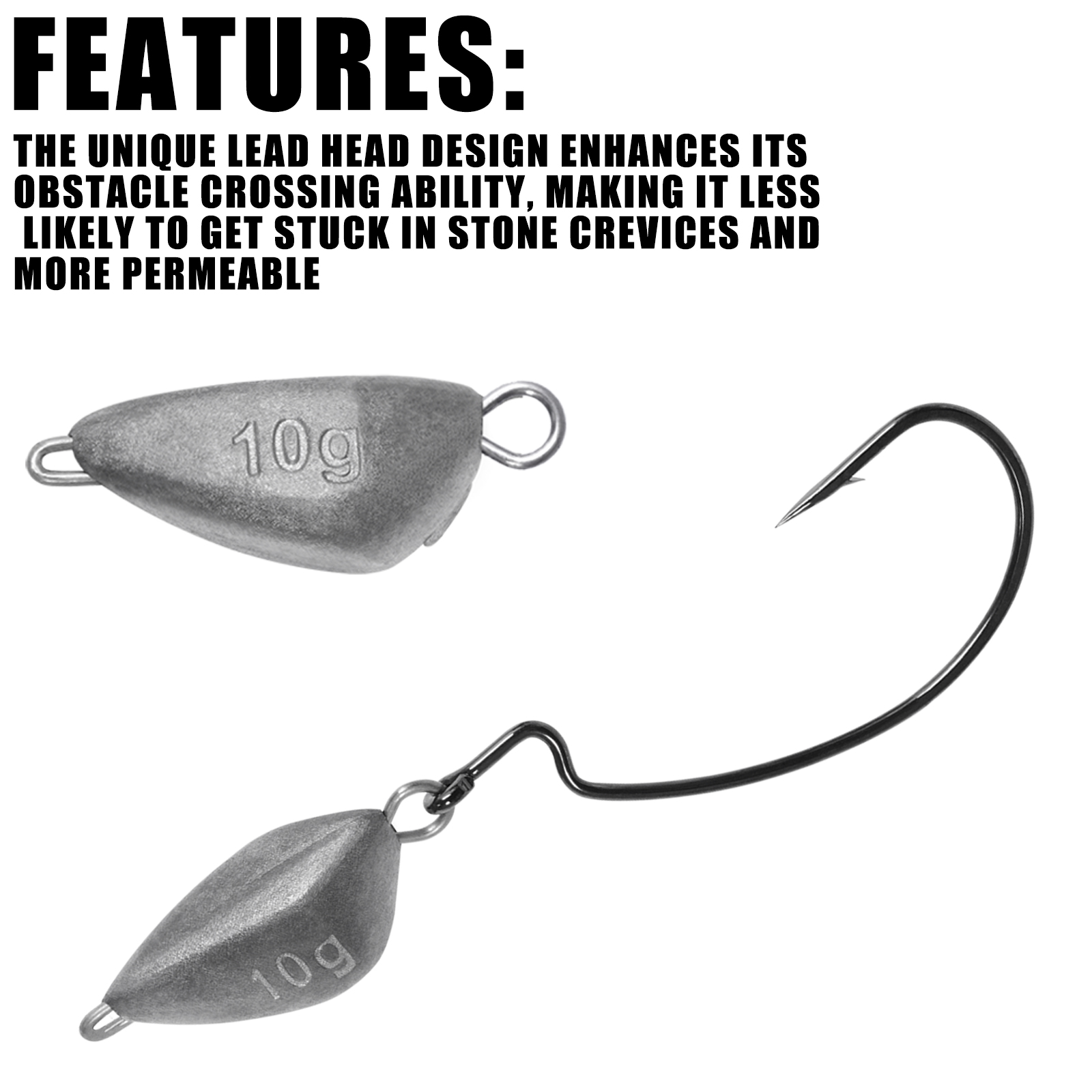 SAMOLLA 5pcs Jig Head Fishing  - Fishing Hook Jig review and price