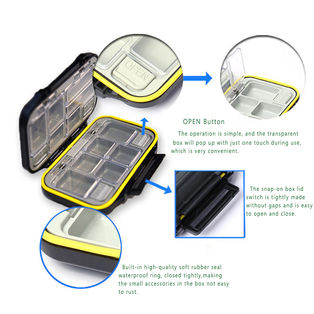 12 Compartments Plastic Fishin - Fishing Hook Box review and price