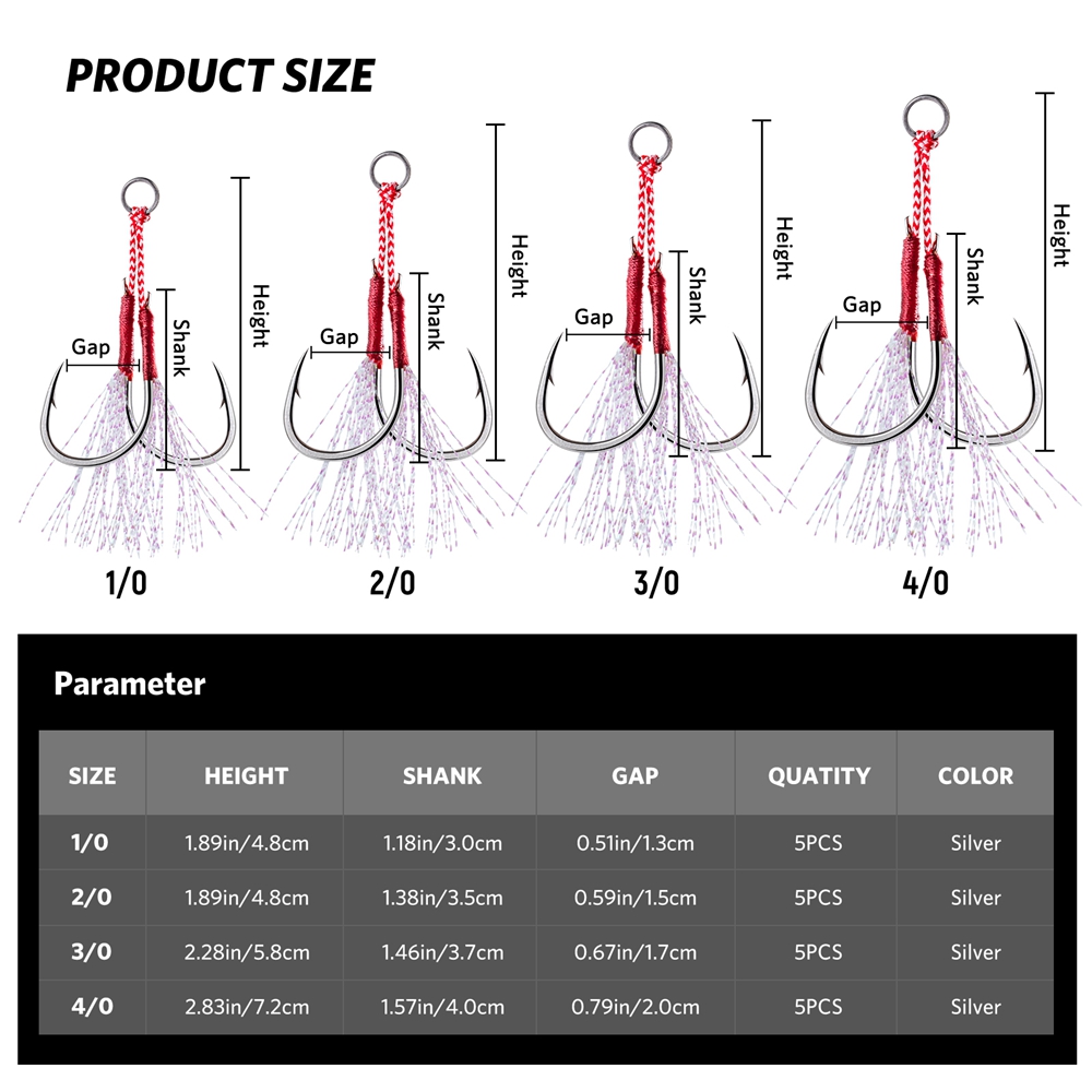 Goture 5pcs/lot Carbon Steel D - Fishing Hook Assortment review and price
